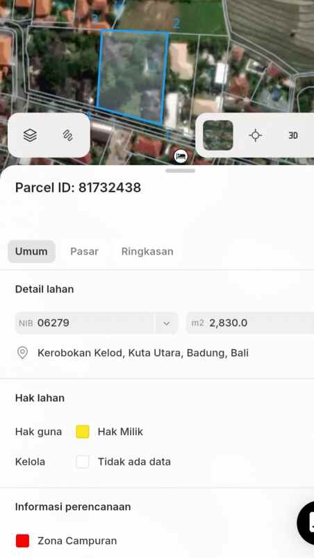 disewakan tanah umalas bumbak