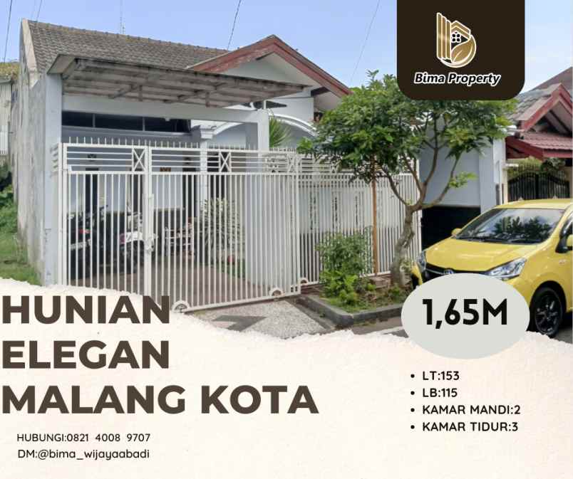 house mewah 1lantai kota malang