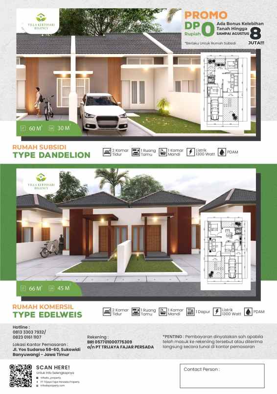 hunian nyaman di banyuwangi villa kertosari