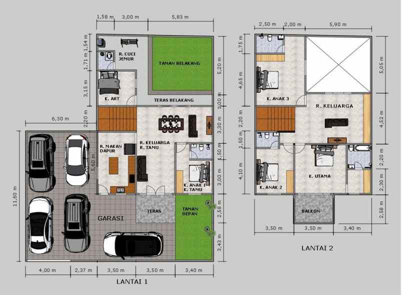jual rumah classic modern dalam komplek di jagakarsa