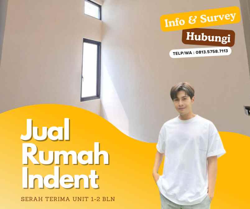 jual rumah indent stu kureng dari 3 bulan