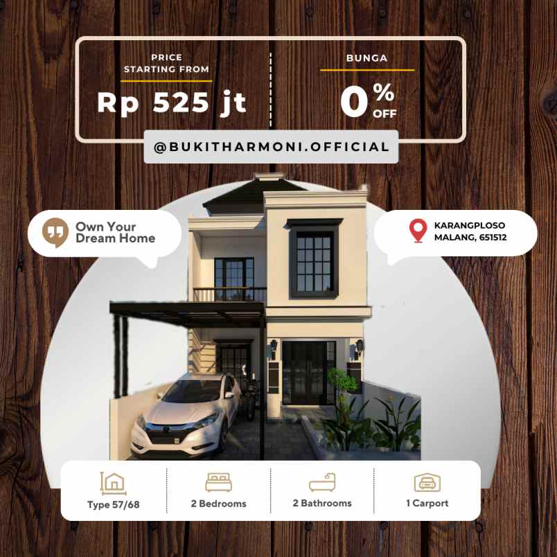 jual rumah karangploso malang dekat batu promo