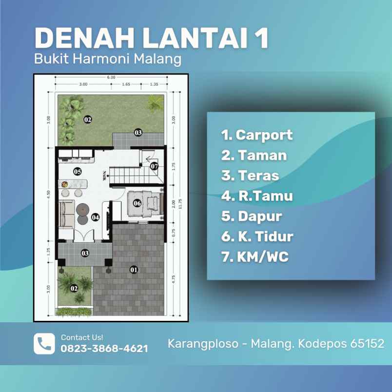 jual rumah karangploso malang dekat batu promo