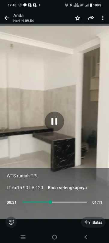 jual rumah selesai renov taman palem lestari jkt