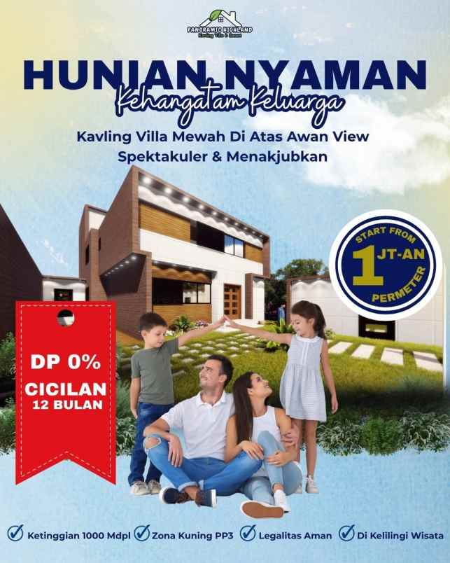kavling villa panoramic highland puncak dua