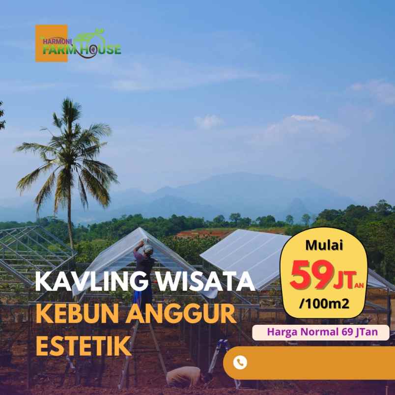 kavling wisata kebun anggur produktif