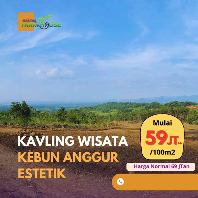 kavling wisata kebun anggur produktif