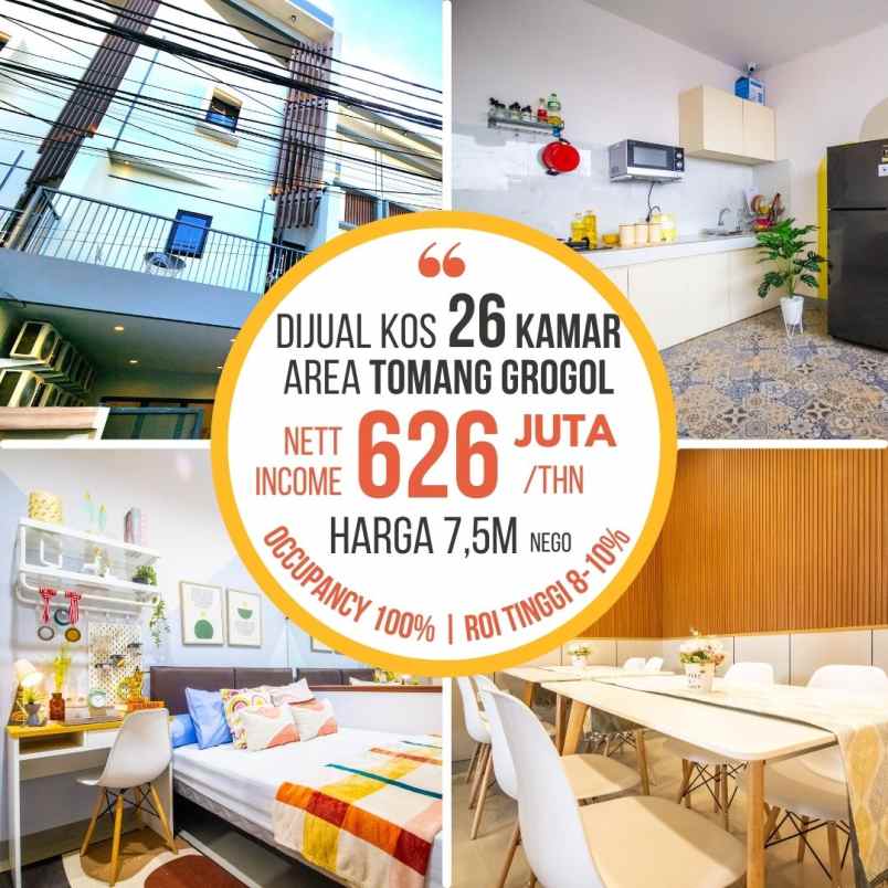 kost serasa hotel full murah terisi di tomang jakarta