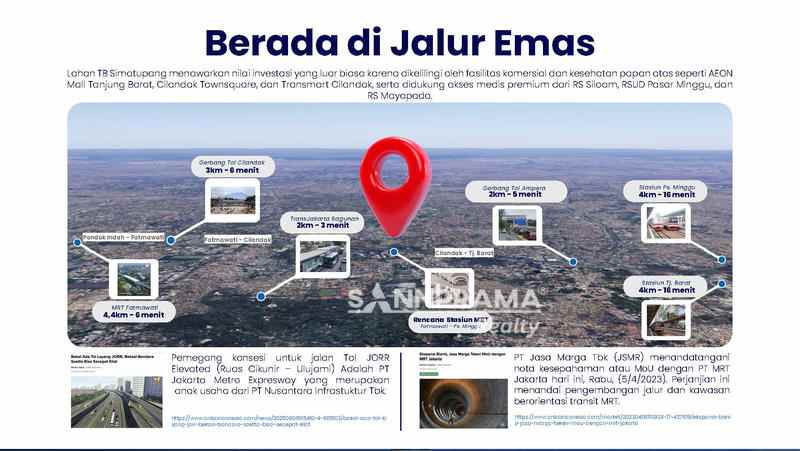 lahan prime 1 9ha di jalur emas tb simatupang