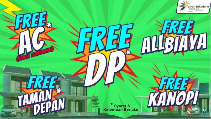 promo rumah free dp perum taman sukodono village