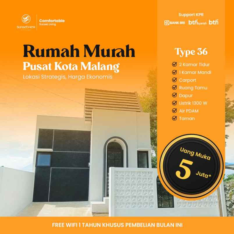 promo tahun baru rumah murah dp ringan kota malang