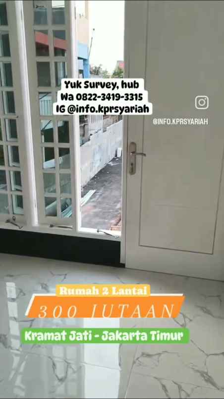 rumah 2 lantai 300 jutaan kramat jati jakarta timur