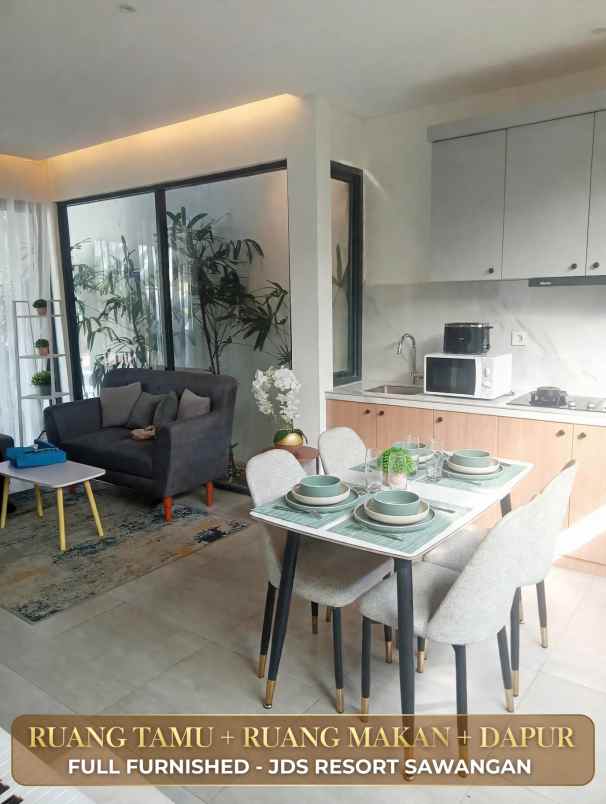 rumah 2 lantai konsep resort 5jt all in full furnished