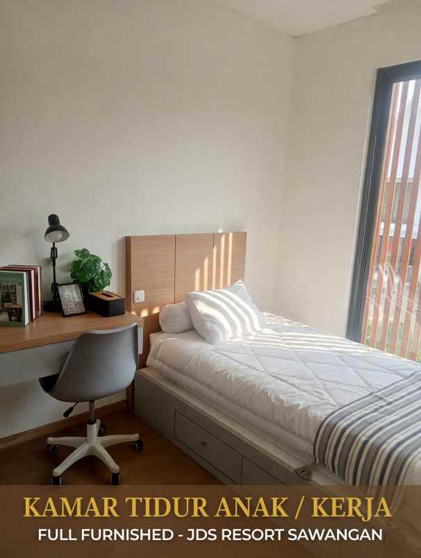 rumah 2 lantai konsep resort 5jt all in full furnished