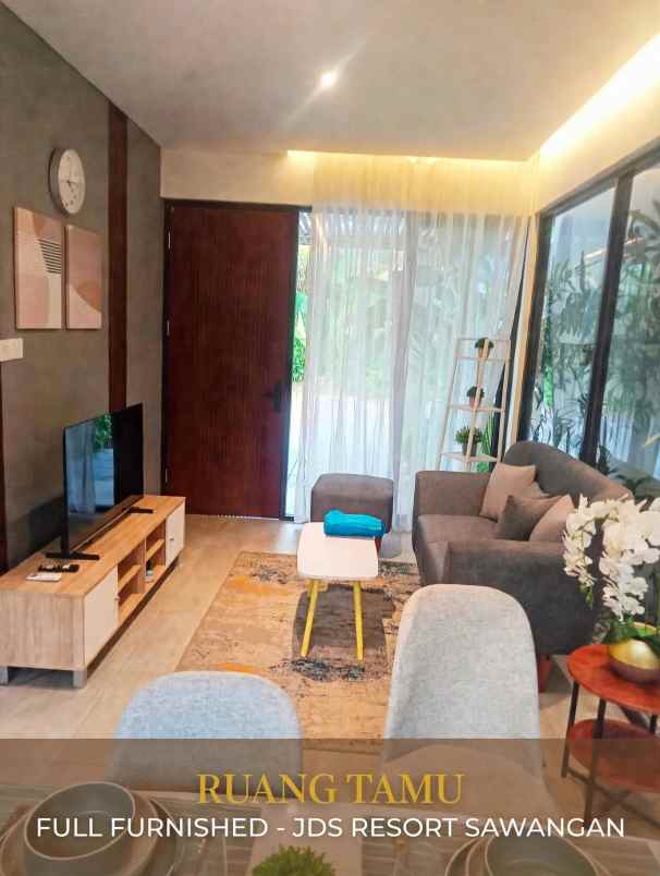 rumah 2 lantai konsep resort 5jt all in full furnished