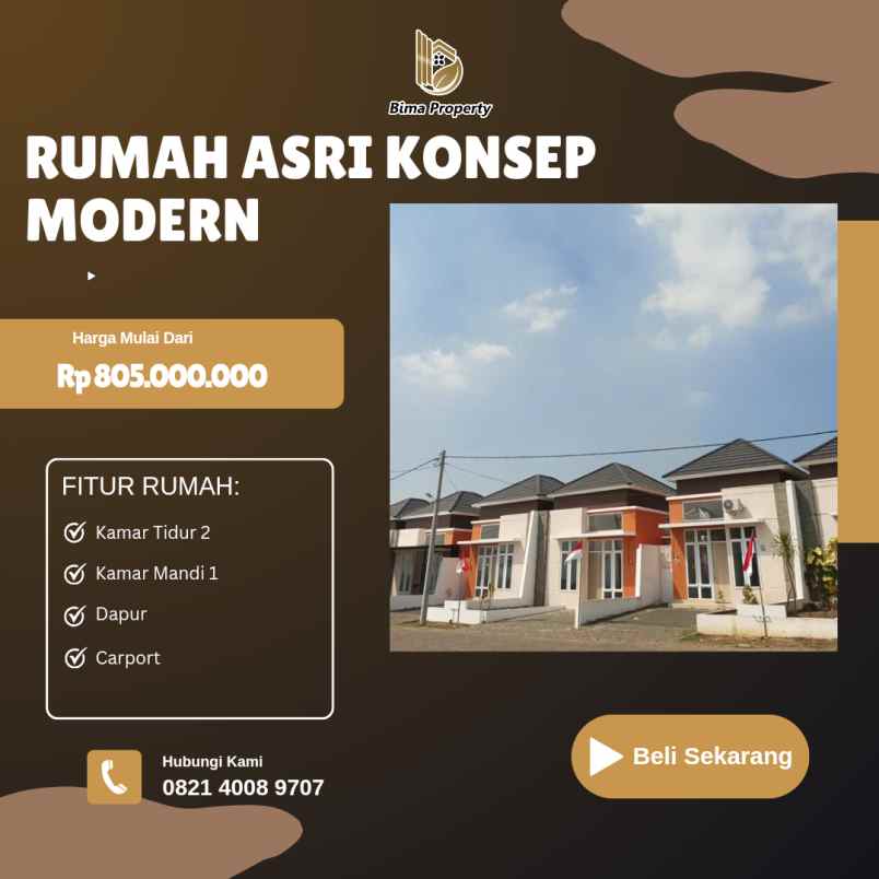 rumah asri konsep modern di kota malang