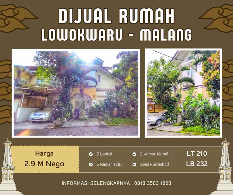 rumah cluster pojok kota malang