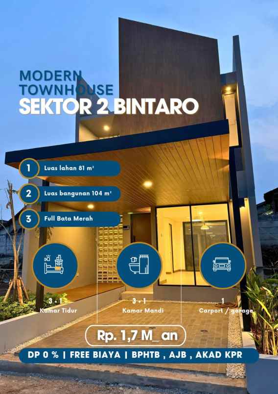 rumah estetik modern dikawasan bintaro jaya sektor 2