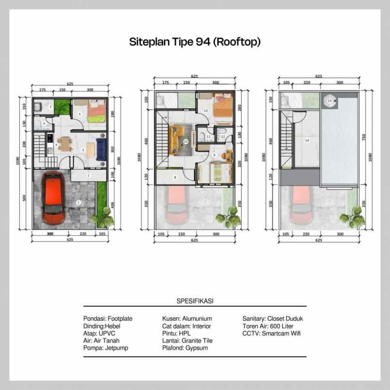 rumah mewah area grand depok city dekat alun alun