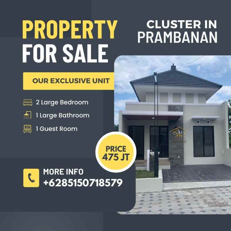 rumah modern 400 jutaan 7 menit dari candi prambanan