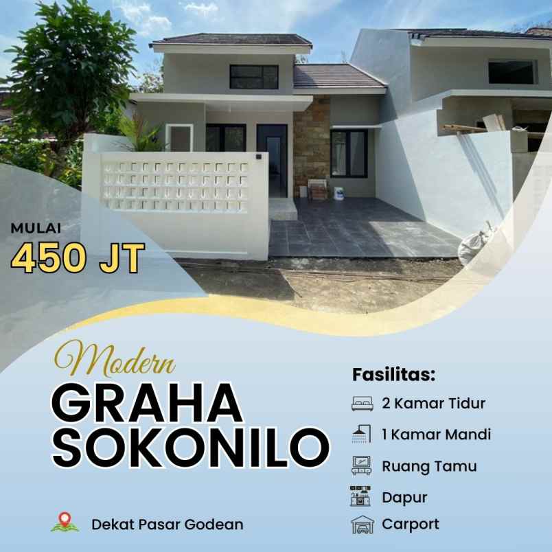 rumah modern cantik dan elegan dekat pasar godean