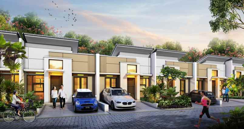 rumah modern murah bisa kpr galuh mas karawang