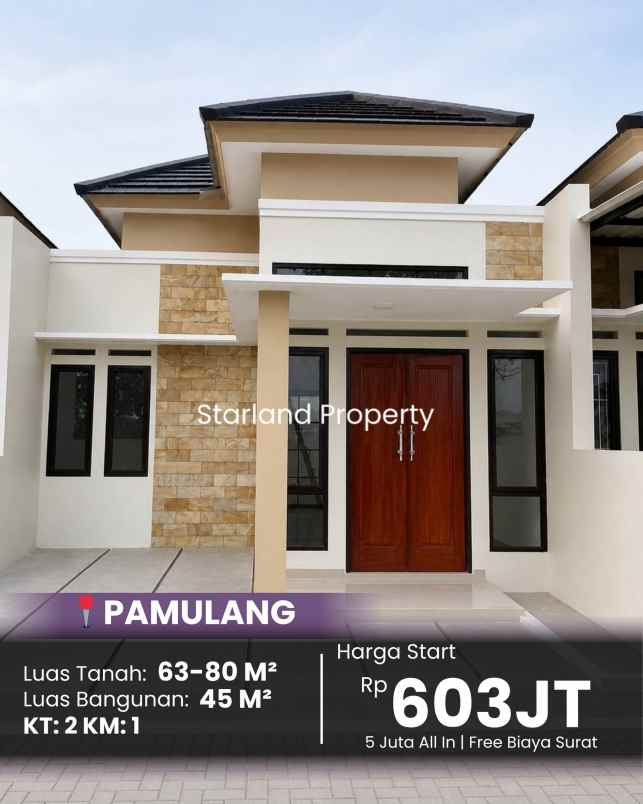 rumah modern pamulang dp 0 lokasi suoer strategis
