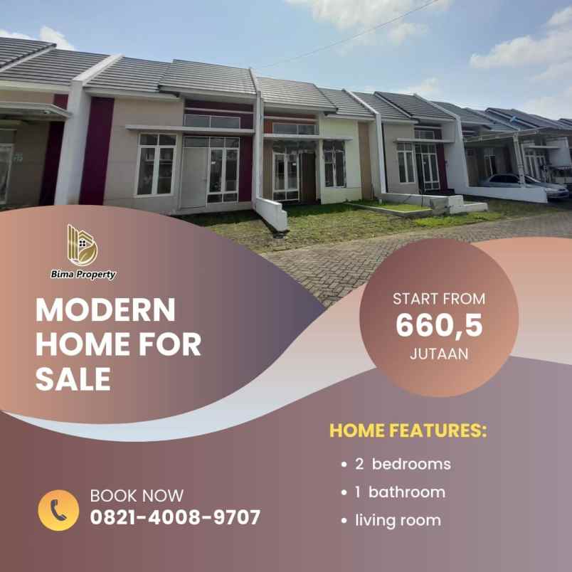 rumah modern view bagus dikelilingi pegunungan