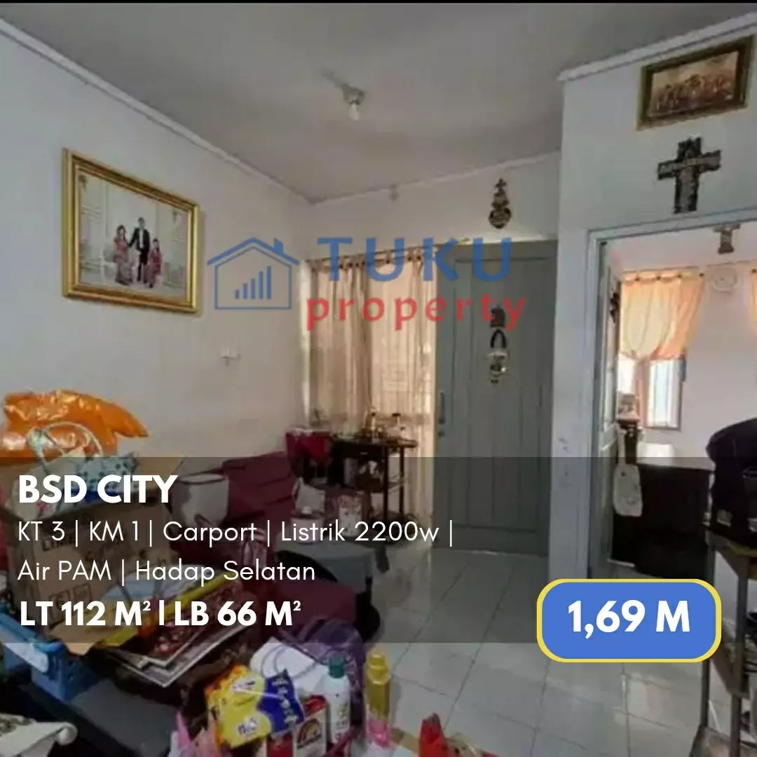 rumah murah sevilla bsd 1 69m nego