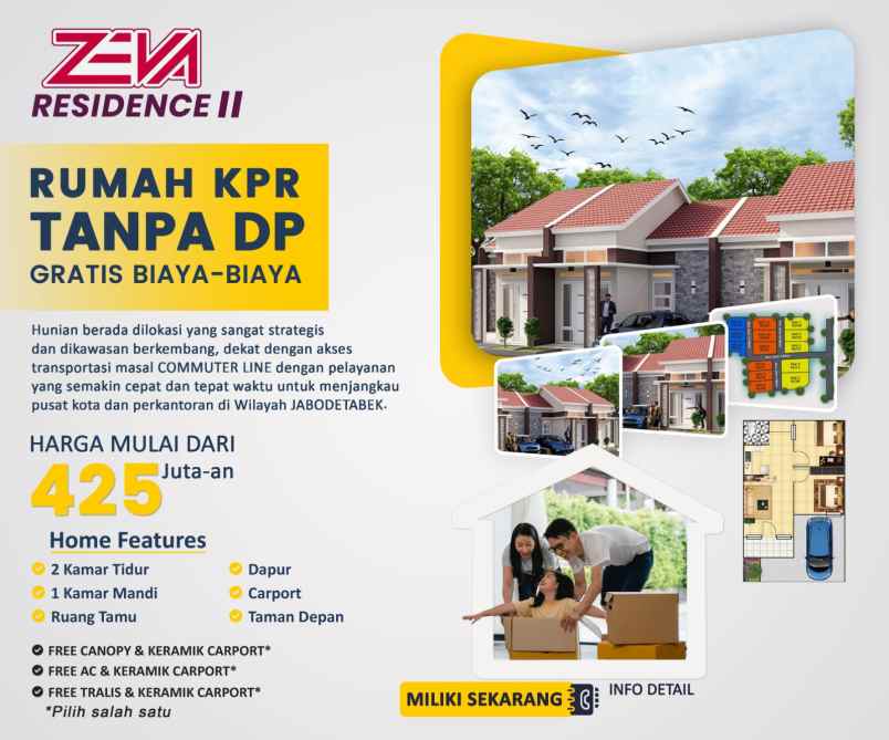 rumah murah tanpa dp cicilan hanya 2 4 jt perbulan