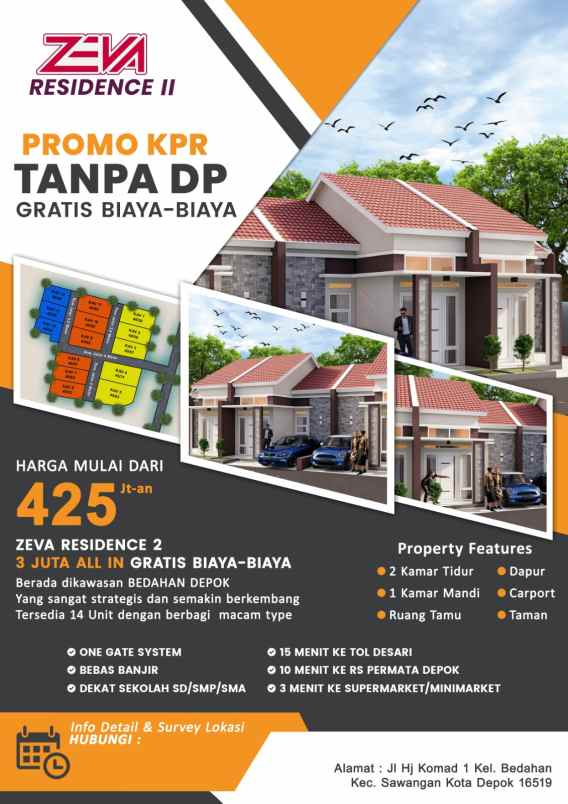 rumah murah tanpa dp cicilan hanya 2 4 jt perbulan