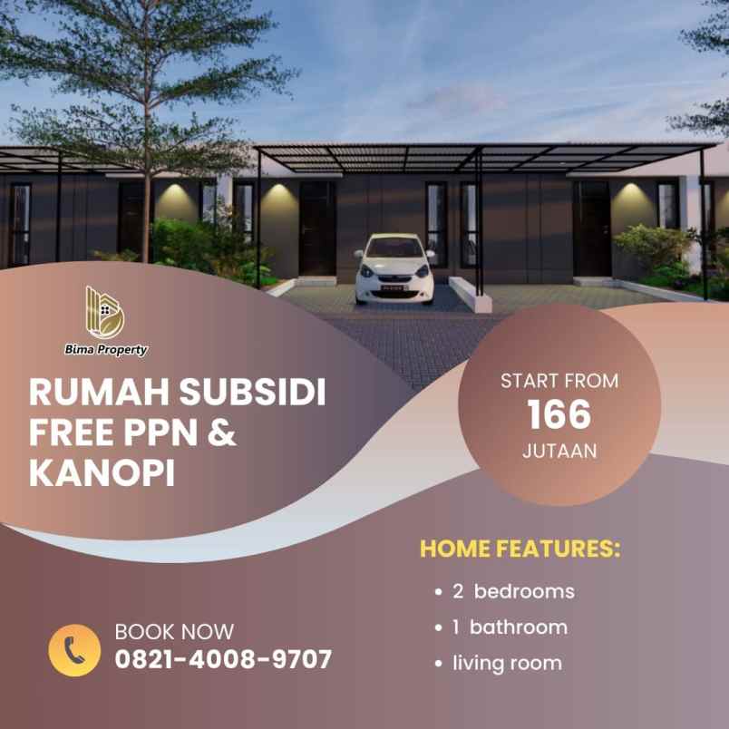 rumah subsidi dp 9 jt all in free ppn dan free kanopi