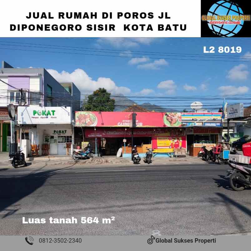 rumah tanah luas harga istimewa di sisir kota batu