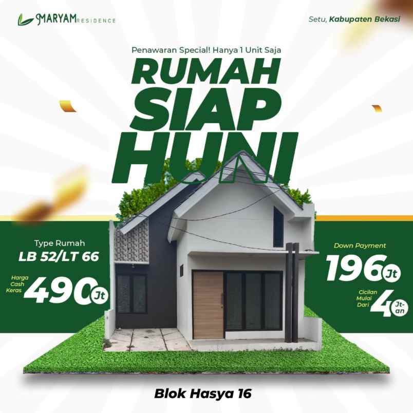 siap huni rumah di setu bekasi