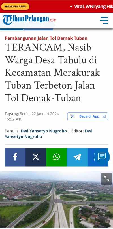 tanah area perencanaan toll demak tuban