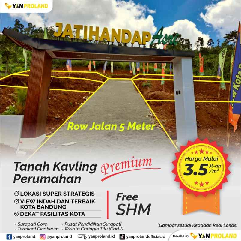 tanah kavling free shm cuma 2jutaan di kota bandung