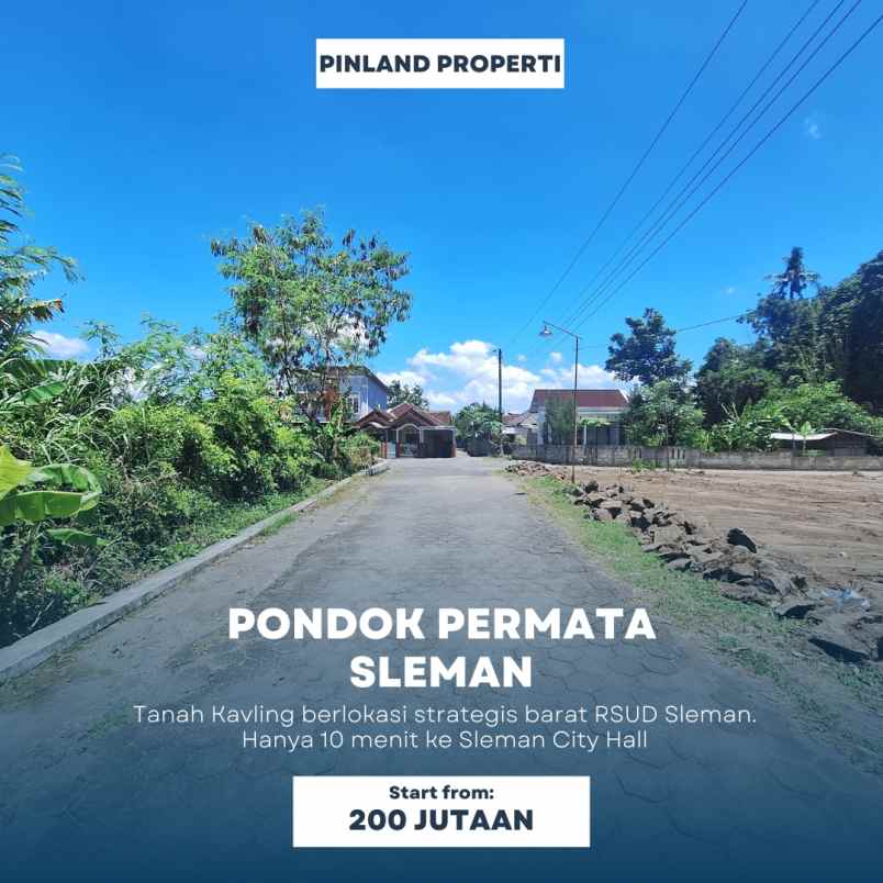 tanah kavling murah barat rsud sleman yogyakarta