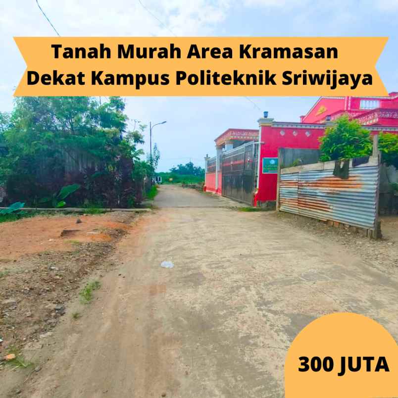 tanah murah dekat kampus politeknik sriwijaya