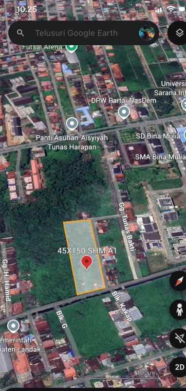 tanah siap bangun pinggir jln sepakat 1