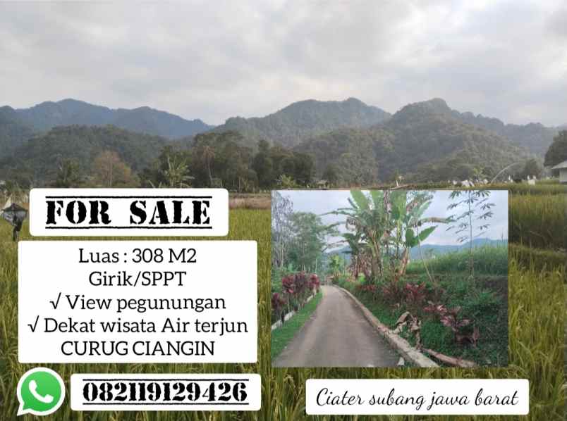 tanah view pegunungan ciater subang jawa barat