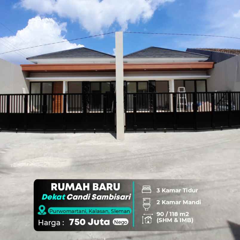 2 rumah baru dekat candi sambisari purwomartani sleman