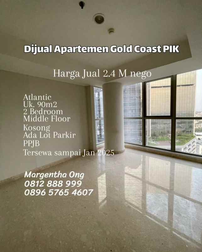 apartemen gold coast pik tower atlantic middle floor