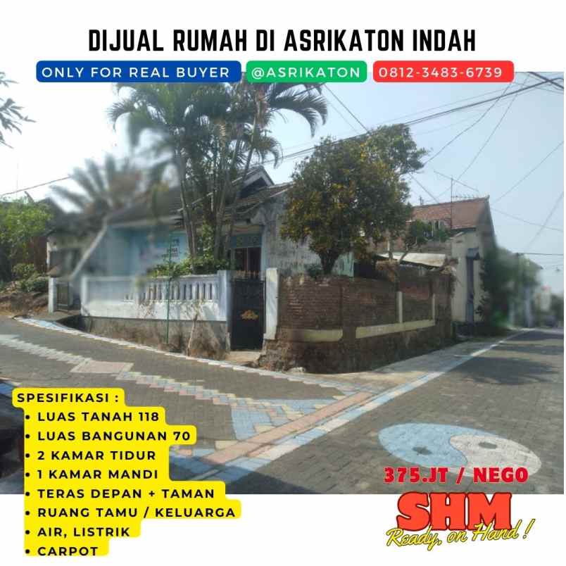 dijual cepat rumah di asrikaton 5 menit pinto tol