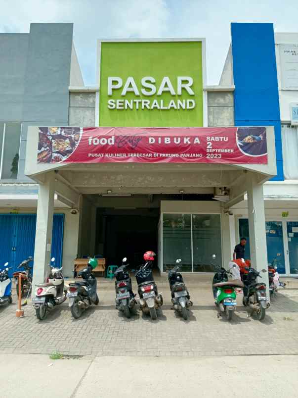 dijual disewakan kios pasar modern sentraland