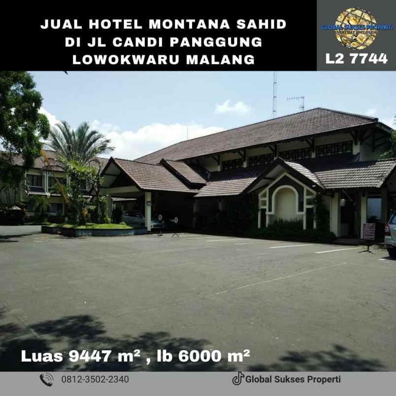 dijual hotel jl candi panggung