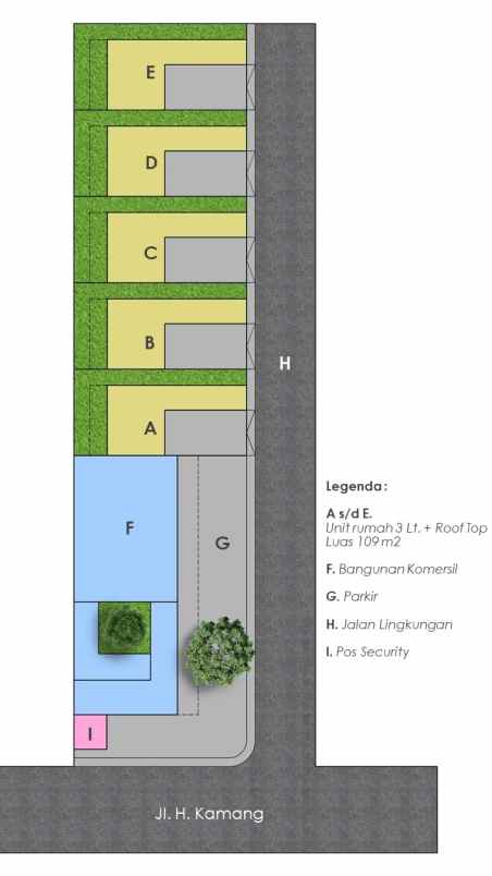 dijual kost jl h kamang pd labu kec