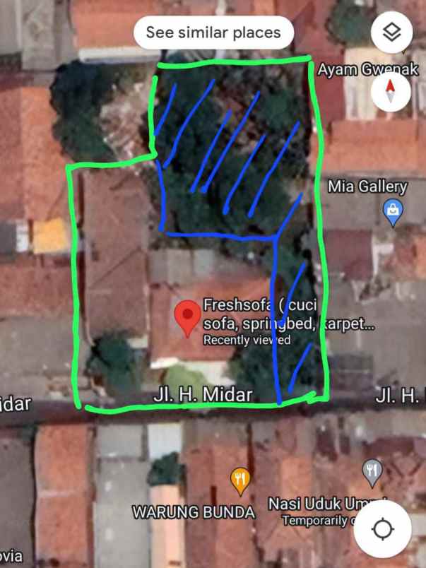 dijual luas tanah 500 meter lokasi strategis