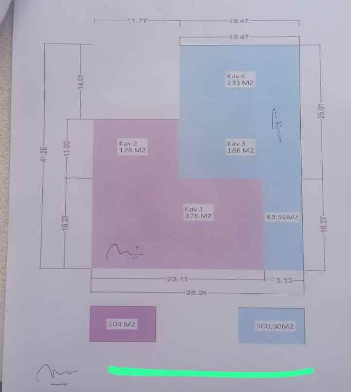 dijual luas tanah 500 meter lokasi strategis