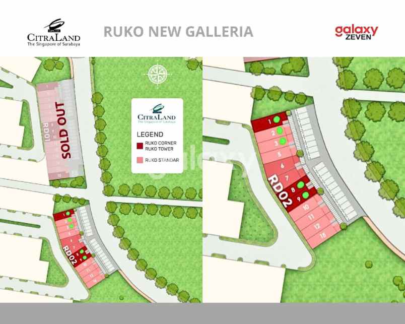 dijual ruko gudang kantor citraland surabaya