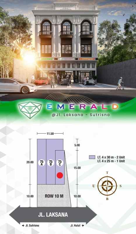 dijual ruko gudang kantor jalan laksana sutrisno